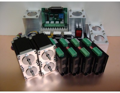 Stepper Motor Kit 2.2Nm x 4 Axis + 4 Mounts Nema23 Stepper Motor Kit 2.2Nm x 4 Axis + 4 Mounts Nema23